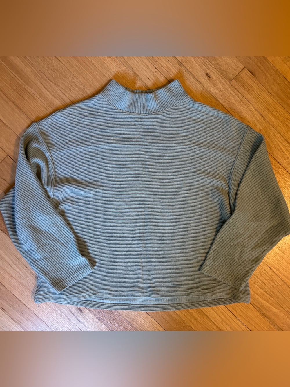Madewell Mock Neck Ribbed Sweater  | Size Large